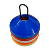 Stack of colorful sports markers with a black handle